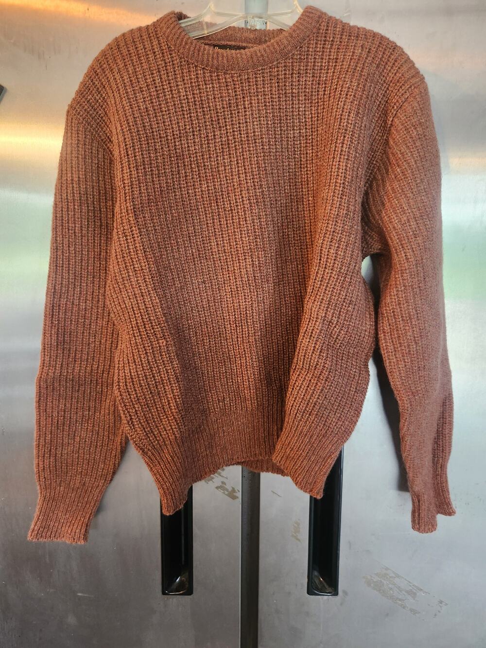 Broadstreet's by Barclay Ribbed Knit Sweater Rust Terracotta